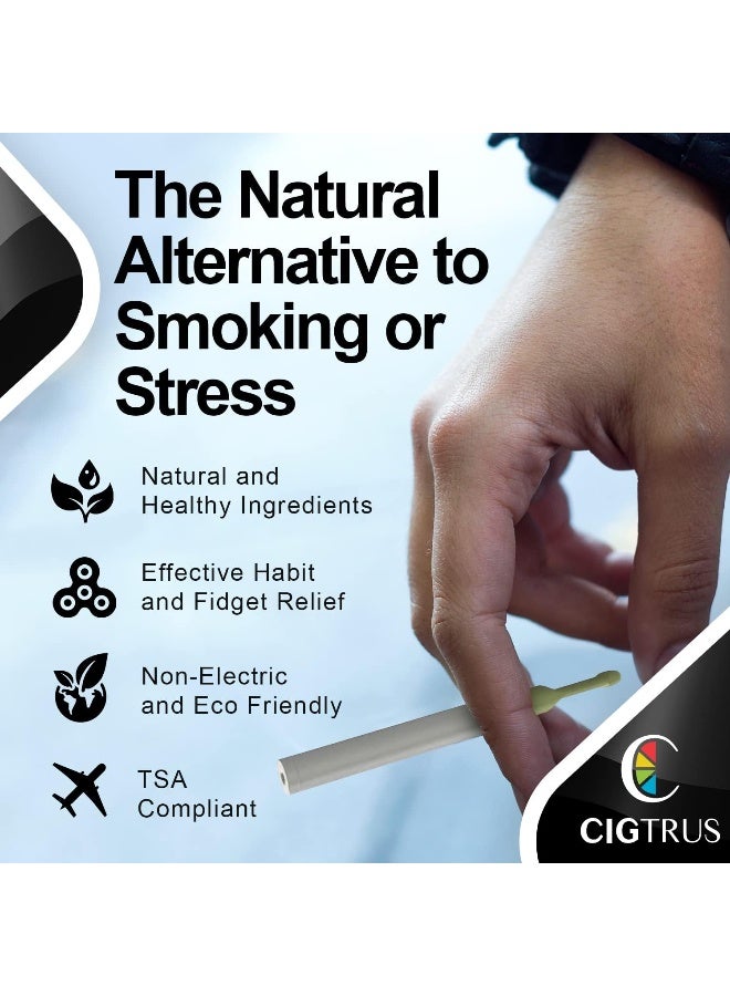 Cigtrus Oral Fixation Craving Relief Quit Smoking Aid Tobacco Free Nicotine Free Non-Electric Natural Support 4 Flavor Variety Pack - Image 2