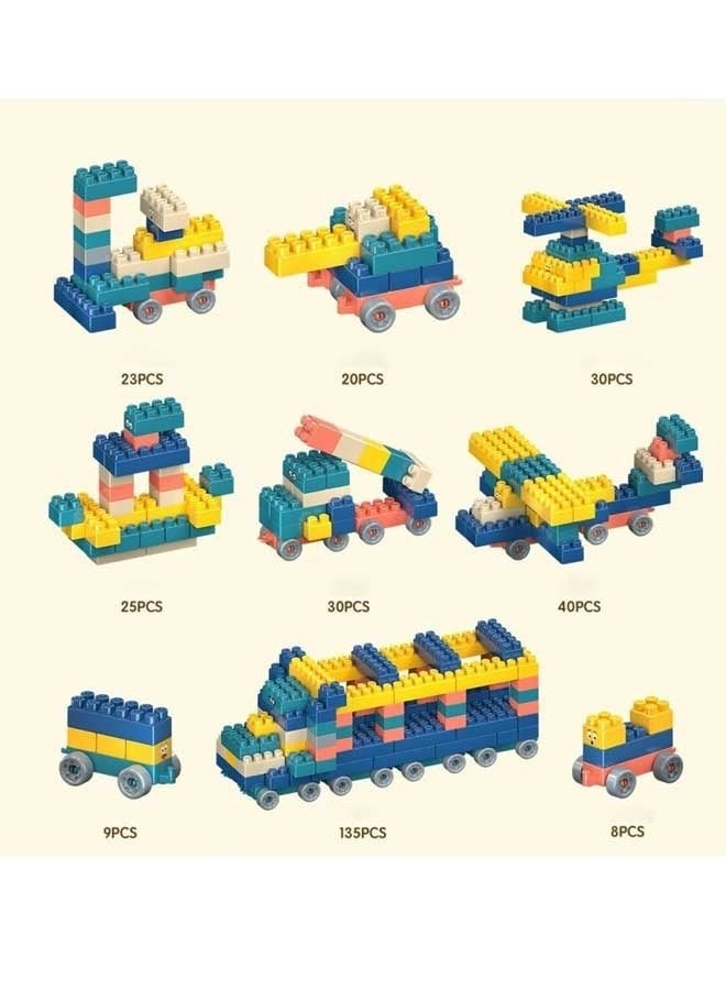 All-in-One Multi Activity Building Block Table Set Kids Multi-Functional Educational Study Block Table with Chairs and 600 Pcs Blocks Building Blocks for 3-12 Years Old Kids Toys - Image 5