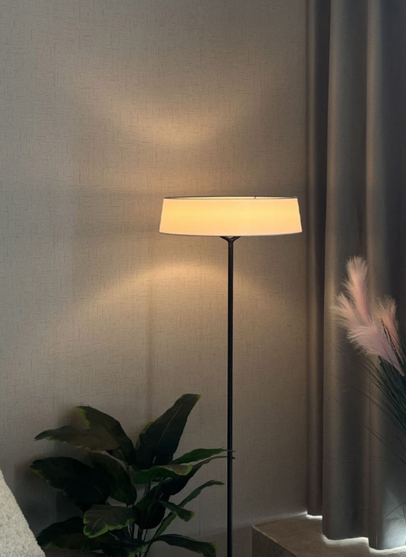 Onelight High-Grade Bedroom Living Room Atmosphere Light LED Floor Lamp, Cotton Lampshade, Push-Button Switch, Suitable for Living Room/Bedroom/Study Room 40W  - Image 4