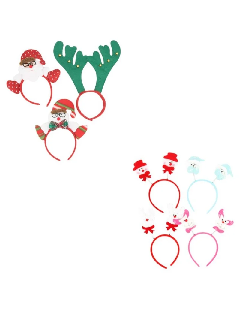 D'Daniela 7 Pieces Reindeer Xmas Headbands Set