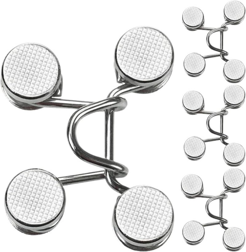 Pant Waist Tightener Pant Waist Tightener 18Sets Metal Jeans Button Snaps Adjustable Pants Pins Clips Reduce Buttons Clothing Buckles(Large Bronze (27mm)) - Image 2