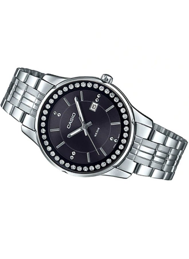 Casio Womens Quartz Watch, Analog Display and Stainless Steel Strap LTP-1358D-1AVDF - Image 2
