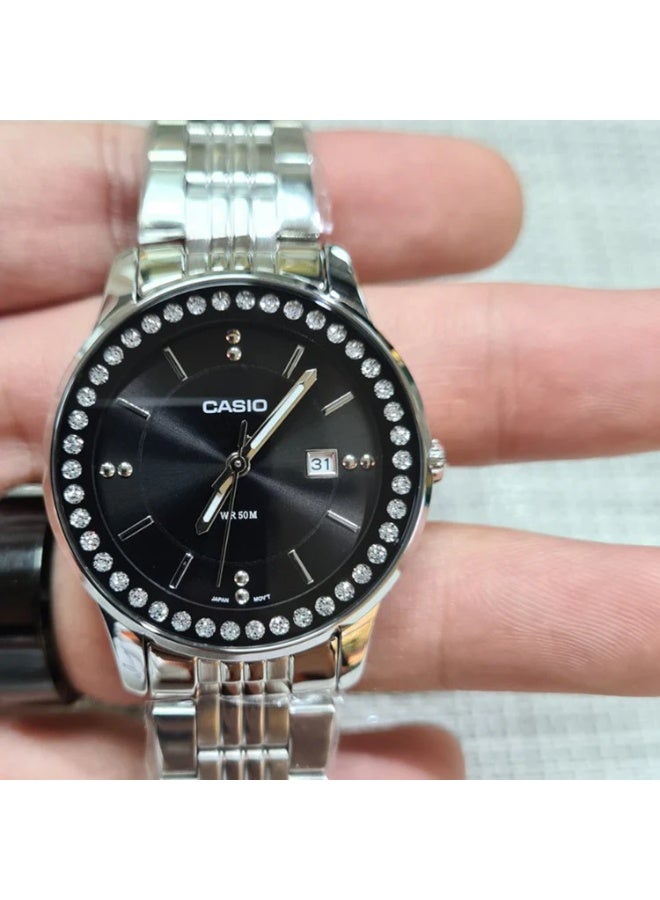 Casio Womens Quartz Watch, Analog Display and Stainless Steel Strap LTP-1358D-1AVDF - Image 3