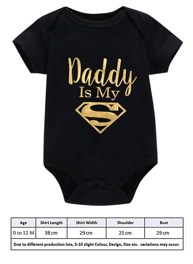 We Happy Daddy is my Super Baby Bodysuit Cute Romper Birthday Costume Dress  - Image 3