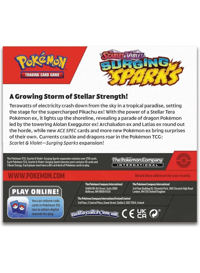 Pokemon Pokémon TCG Scarlet & Violet—Surging Sparks Booster Pack, 10 Trading Cards, Random Assorted Pack Artwork, Collectible Card Game Expansion - Image 3