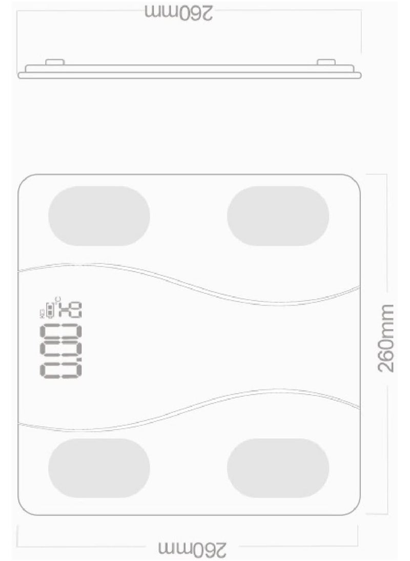 Generic - Digital Personal Scale 180kg Smart Body Weight Scale with Bluetooth and APP Body Composition Monitor - Image 1
