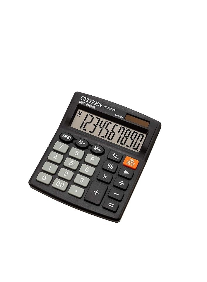 Citizen calculator SDC810NR 10 Digits Black Office Desktop Dual Power Solar Battery - Image 3