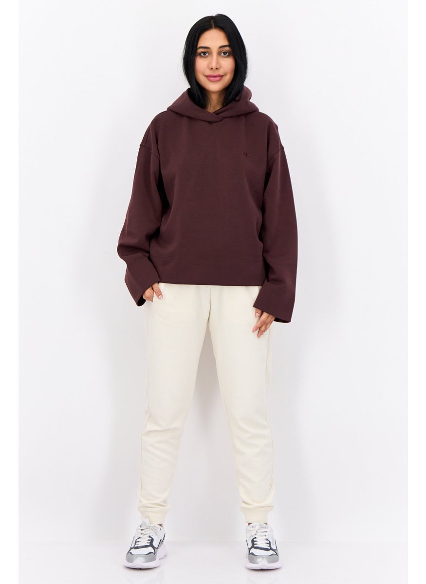 adidas Originals - Women Sportswear Fit Long Sleeve Outdoor Hoodies, Dark Brown - Image 1