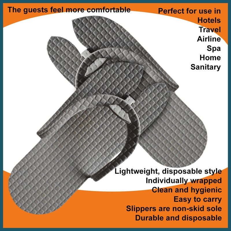 Spa and Hotel Accessories Guest House Kit Guest Room Free Size 5MM Sole Disposable Slipper Pack of 50  - Image 5