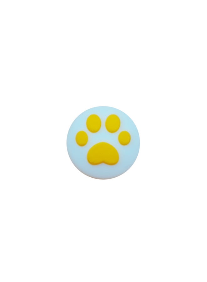 Nintendo Switch OLED Cat Claw Rocker Cap Moving Mori Rocker Cap Silicone Cap Lite Cat Claw Rocker Cap-Product Color:One Heart-shaped Cat Claw Yellow On White Background - Image 1
