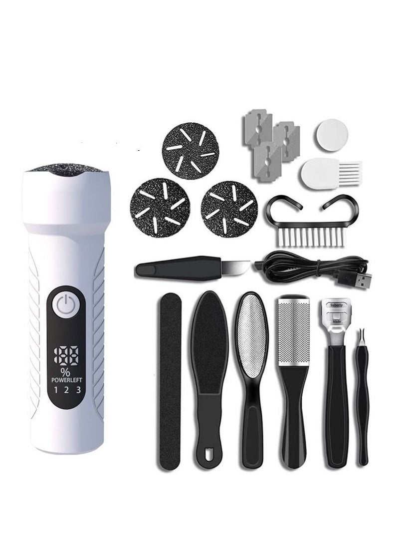 Elaimei Electric Callus Remover For Feet：Pedicure Tools With 3 Rollers, Professional Pedicure Tools Kit For Powerful Pedi Feet Care Vac, Foot File Care - Perfect For Hard, Cracked, Dry, Dead Skin (Usb Cable)  - Image 1