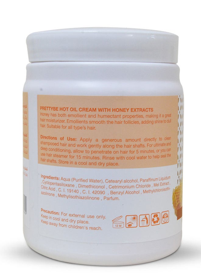 Pretty Be pretty Be Hot Oil Hair Cream With Honey Extracts, Suitable For All Hair Types - 1000ml  - Image 2