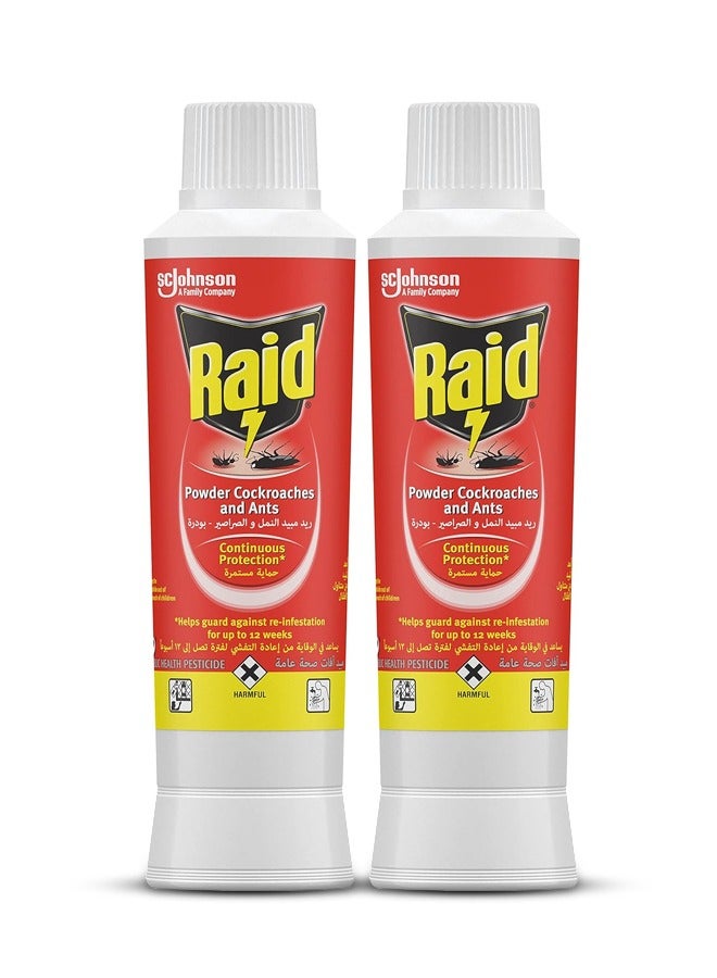 RAID Super-Fast Crawling Insect Killer Powder 2x250ml Pack of 2 - Image 1