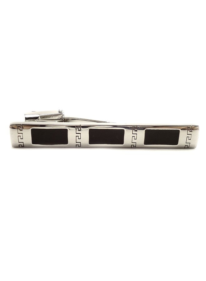 Peluche Greek Key - Silver - Tie Pin for Men - Image 5