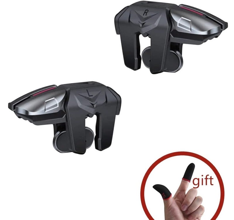 Mobile Gaming Triggers G21 Joystick Controller  6 Finger + Anti Sweat Finger Sleeves, Trigger for PUBG L1R1 L2R2 Rapid-Fire Fast Shooting Progameplays Phone Trigger Controller - Image 2