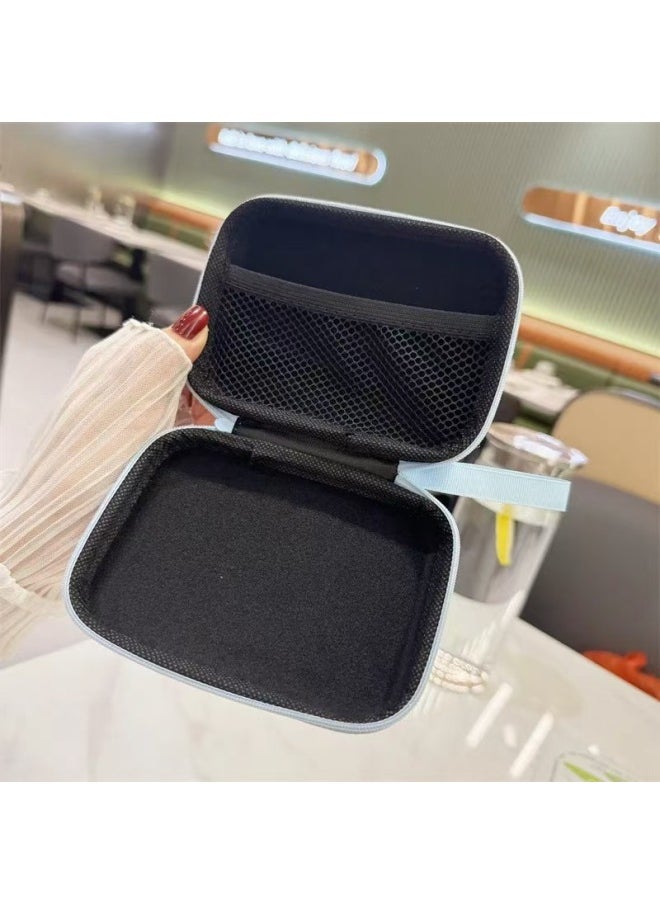 Generic - Cartoon Large Rectangular Hard Disk Headset Storage Bag Coin Purse Charger Data Cable Hard Disk Storage Box With Rope-Color:Running Bow Kirby-Size:9.5*13.5cm - Image 1