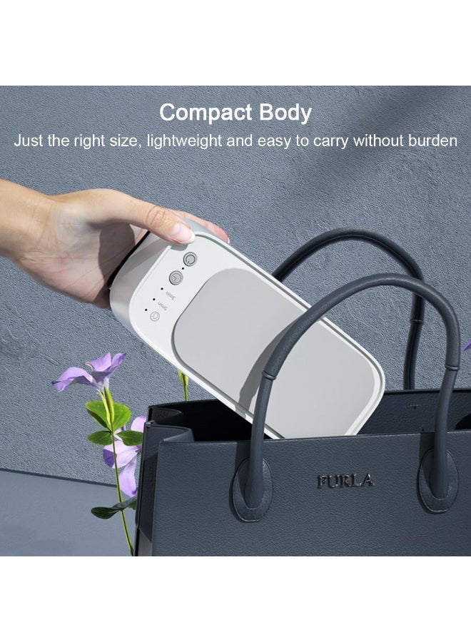 جهاز تنظيف المجوهرات بالموجات فوق الصوتية، جهاز تنظيف صوتي محمول بتردد 45 كيلوهرتز مع مؤقت للنظارات، والخواتم، والأقراط، والقلائد، وحزام الساعة، وفرشاة المكياج، بسعة 10 أونصة