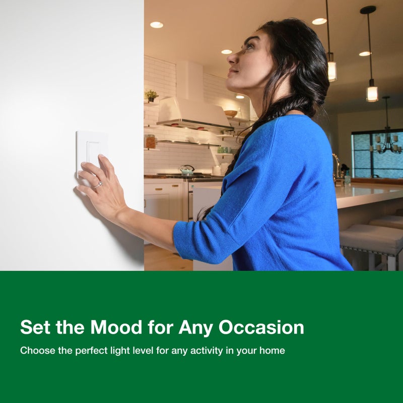 Lutron Diva LED+ Dimmer Light Switch for Dimmable LED, Halogen, and Incandescent Bulbs, 150 Watt, Single-Pole or 3-Way, DVCL-153P-LA, Light Almond - Image 3