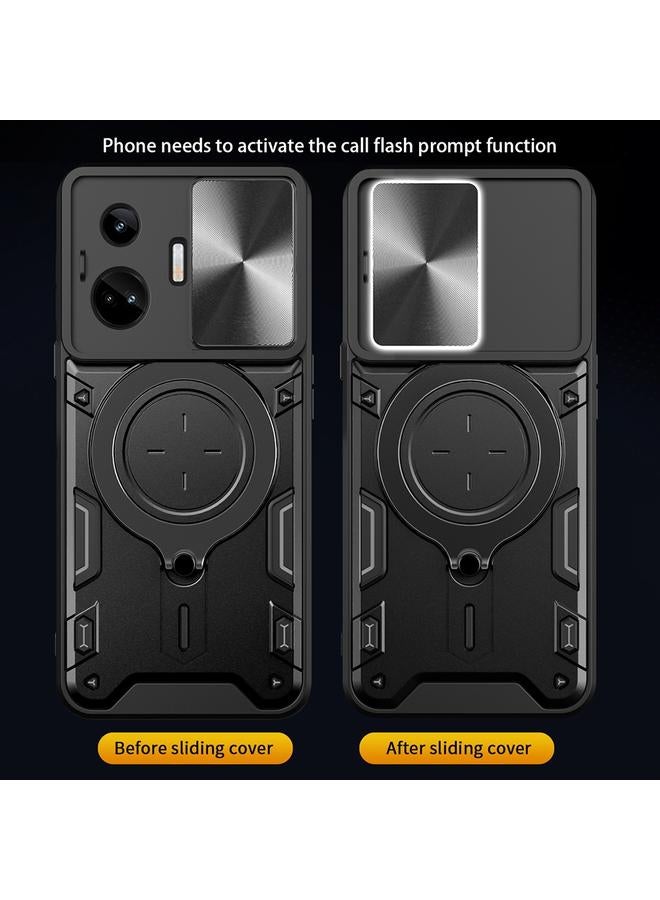 S-TOP Case For Realme GT3 5G CD Texture Sliding Camshield Magnetic Holder Phone Case - Image 5