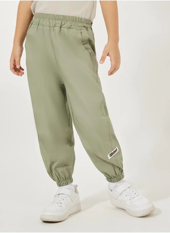 Styli Patch Detail Cuffed Pants