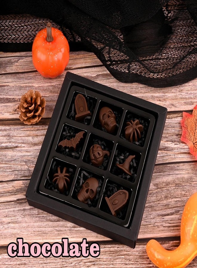 Actvty Halloween Chocolate Silicone Mold, 4 Packs Candy Gummy Molds of 18 Cavity with Skull Pumpkin Ghost Witch Hat Bat Spider Tombstone Shapes for Baking Chocolate Gummy Jelly Dessert - Image 5