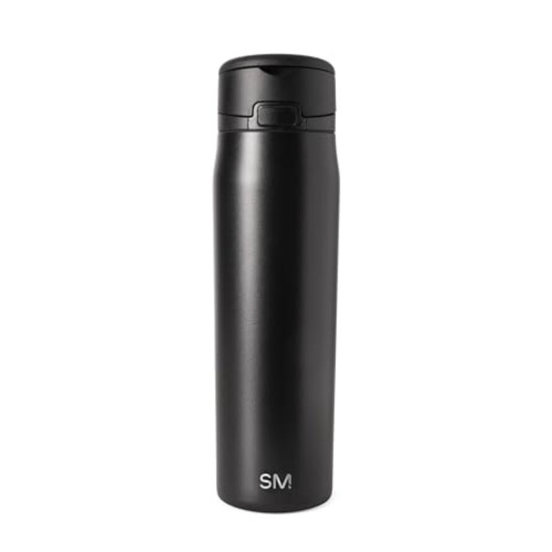 Mesa Loop Water Bottle with Covered Straw and Handle Cup Holder Friendly Insulated Stainless Steel Bottles for Travel, Sports and School Midnight Black - Image 1