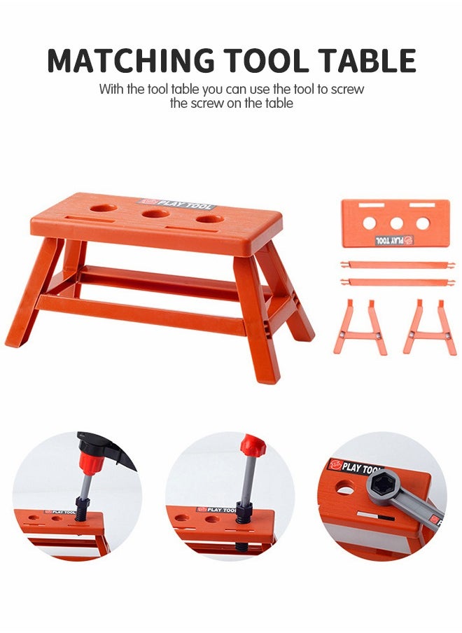 GROIC Kid Tool Set, Pretend Play Toddler Tool Toy with Electric hand drill, engineer's vest,Bolt Driver,Pretend Play Repair Tool Toy  - Image 2