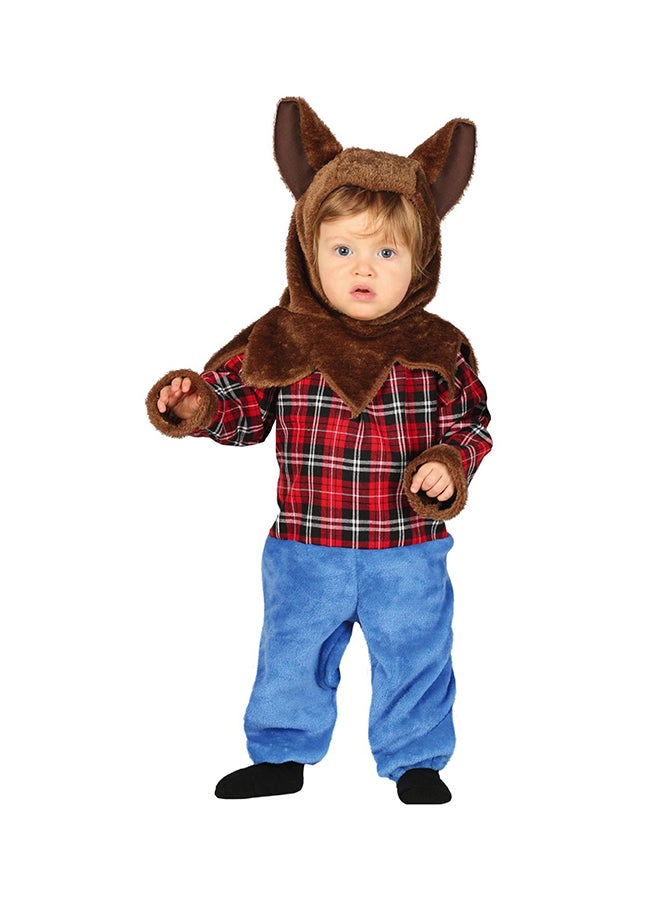 Fiestas Guirca Baby Wolf Costume, Costume includes hood with ears, jumpsuit with shirt Size 6-12 Months. 