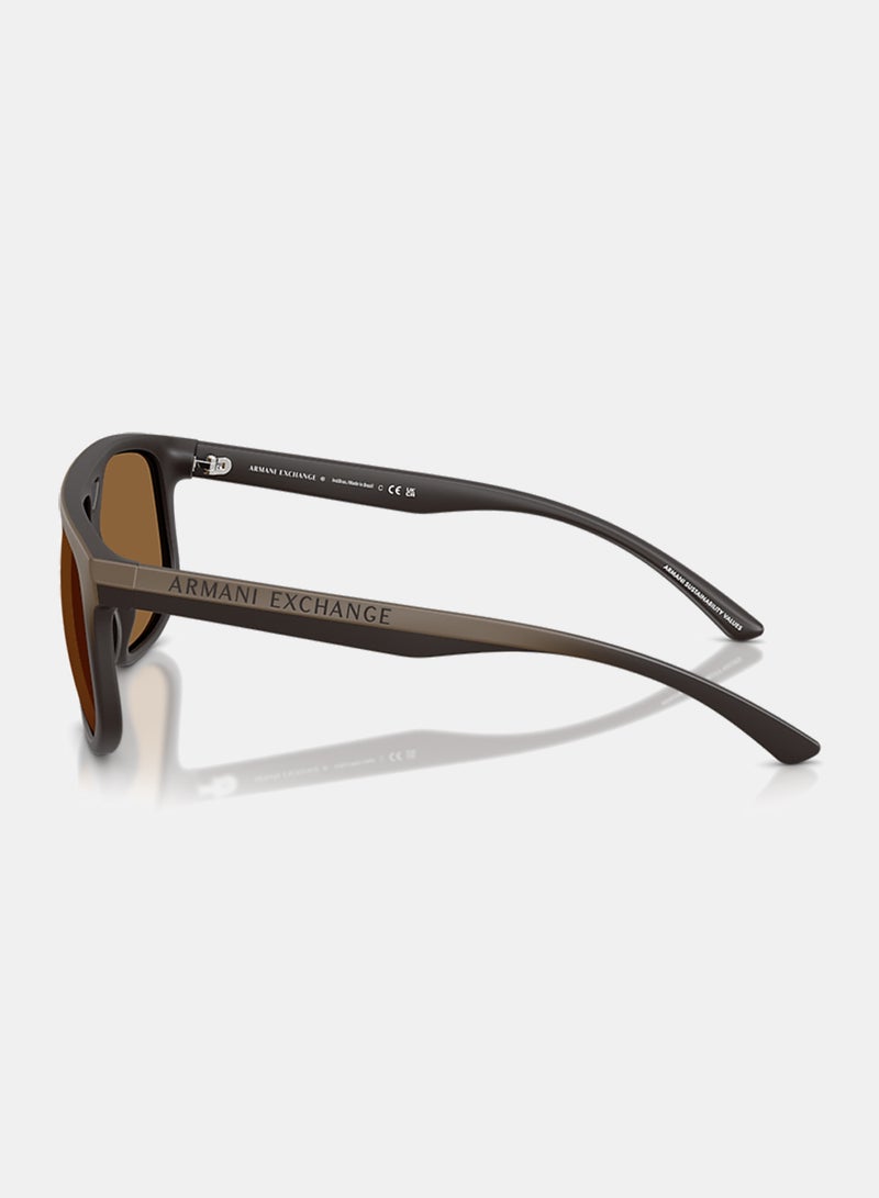 Armani Exchange Men Full Rim Pilot Sunglasses 0AX4161SU 58 - Image 3