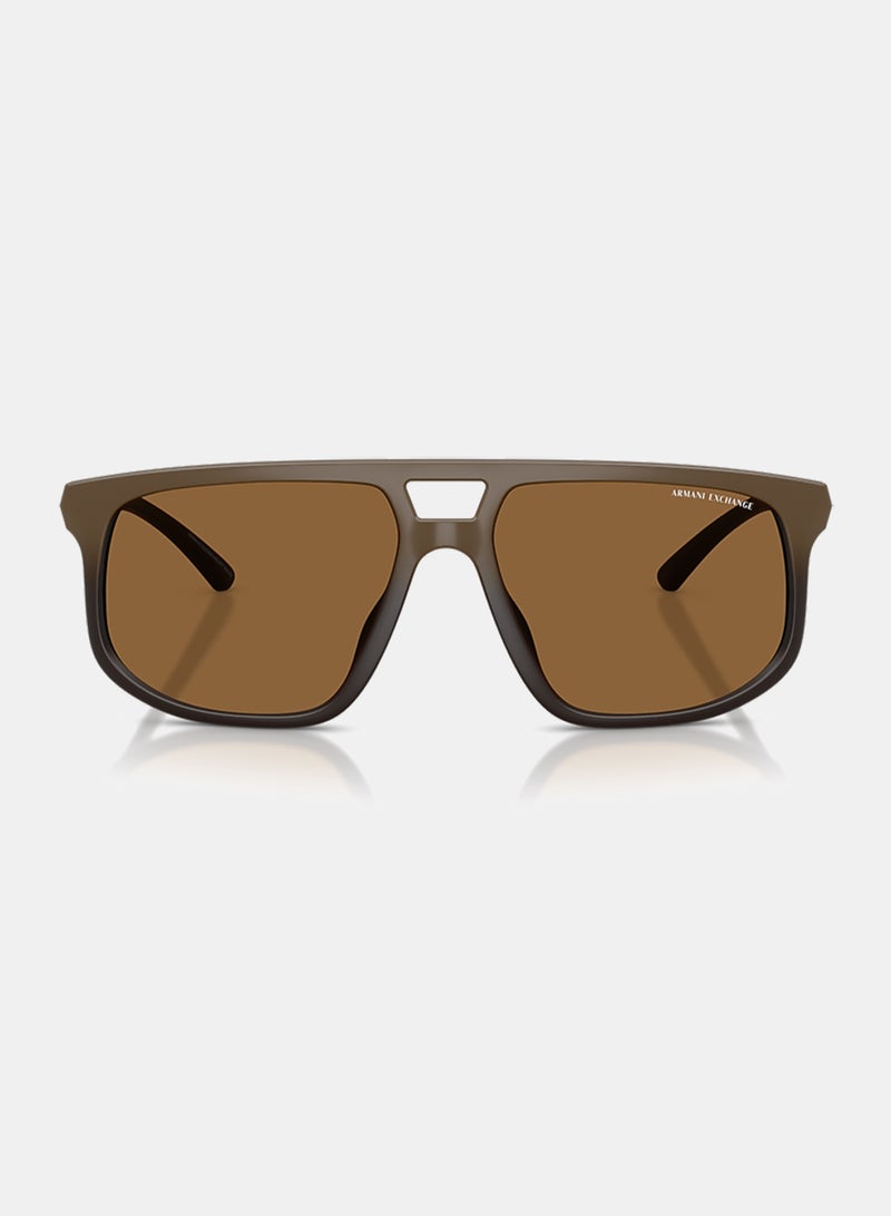 Armani Exchange Men Full Rim Pilot Sunglasses 0AX4161SU 58 - Image 2