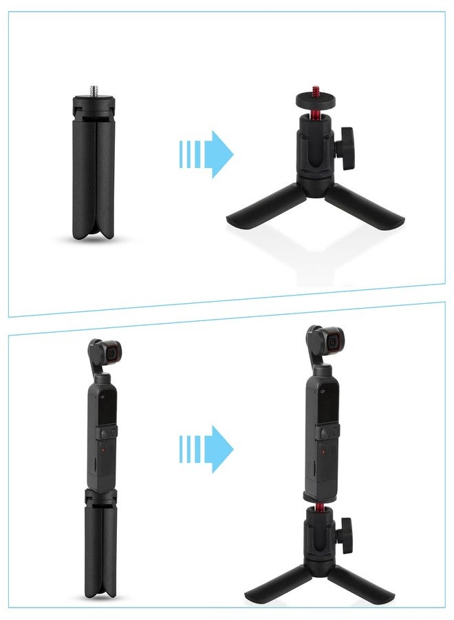 Wanheart Mini Tripod for DJI Osmo Pocket 3 & 2, Foldable Stand with 1/4″-20 Screw Mount, Portable, Compact Desktop Stand Compatible with Osmo Pocket, DJI Osmo Action 5/4, and Insta360 Ace Pro - Image 4