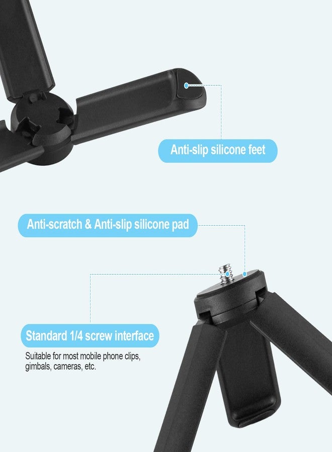 Wanheart Mini Tripod for DJI Osmo Pocket 3 & 2, Foldable Stand with 1/4″-20 Screw Mount, Portable, Compact Desktop Stand Compatible with Osmo Pocket, DJI Osmo Action 5/4, and Insta360 Ace Pro - Image 3