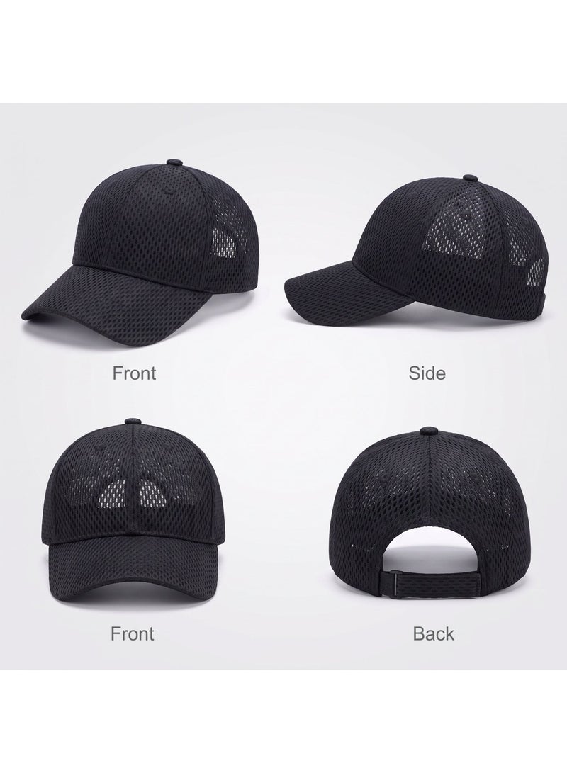 IceZone Breathable Mesh Baseball Cap, Black - Image 3