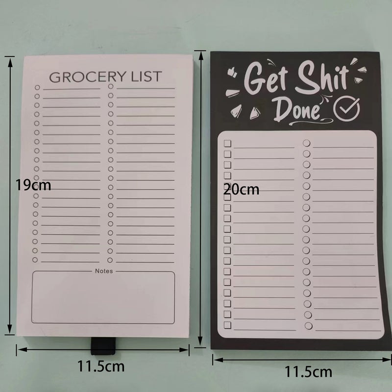 Magnetic Fridge Notepad for Shopping Lists, Minimalist Refrigerator Notebook, Office Gift for Coworkers, Kitchen Memo Pad, 4.5 x 7.5 Inch, 50 Sheets - Image 5