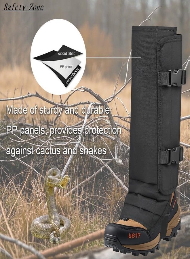 SAFETY ZONE® Snake Gaiters Snake Chaps, Waterproof Lower Legs Snake Guards, Snake Bite Protective Gaiters, Anti-Snake Boots for Men/Women (Snake Gaiters Black) - Image 3