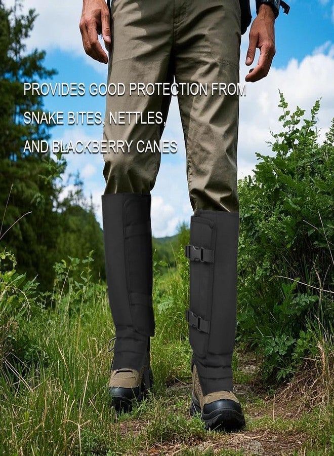 SAFETY ZONE® Snake Gaiters Snake Chaps, Waterproof Lower Legs Snake Guards, Snake Bite Protective Gaiters, Anti-Snake Boots for Men/Women (Snake Gaiters Black) - Image 5