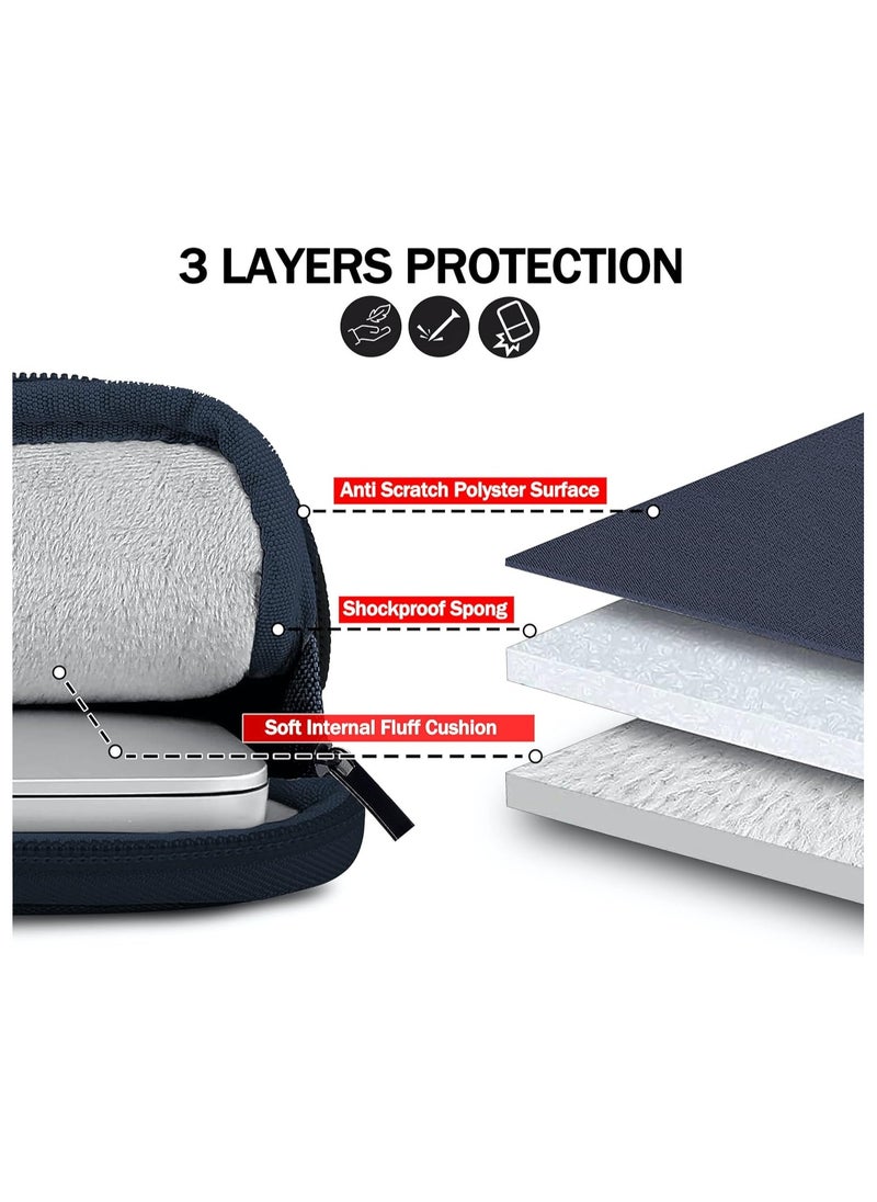 Hihonor Laptop Bag Sleeve Compatible with MacBook Air 13 inch M2 M3 A3113 A2681 2010-2023 M1 A2337 M2 A2179 A1932, Pro M2 A2338 M1 A2289 A2251 A2159 A1989 A1706 A1708 (Navy Blue, 13.3 Inch)  - Image 3