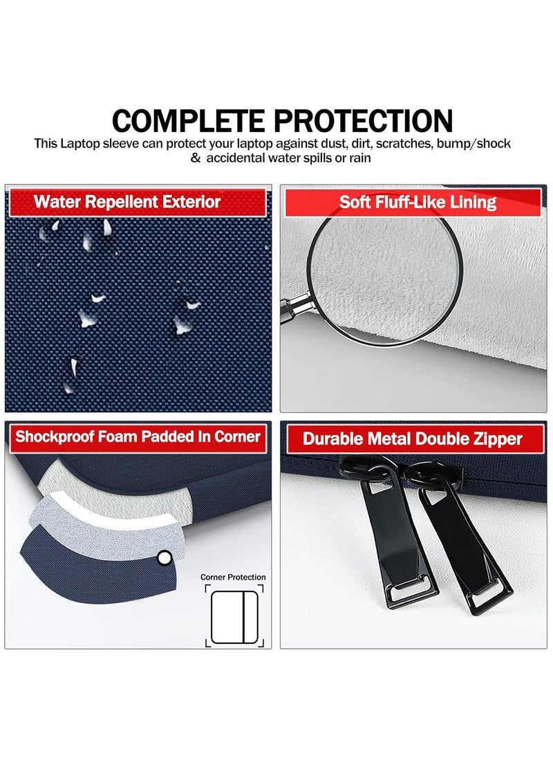 Hihonor Laptop Bag Sleeve Compatible with MacBook Air 13 inch M2 M3 A3113 A2681 2010-2023 M1 A2337 M2 A2179 A1932, Pro M2 A2338 M1 A2289 A2251 A2159 A1989 A1706 A1708 (Navy Blue, 13.3 Inch)  - Image 4