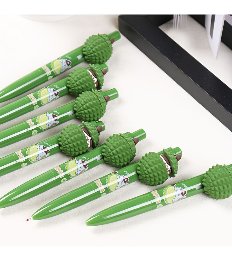 3pc Durian Kitten Pen Set Cute Cartoon Cat Ballpoint Stress Relief Stationery - Image 4