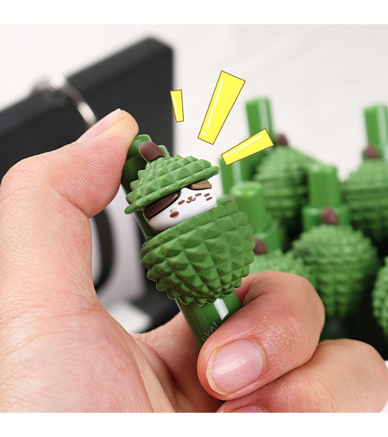 3pc Durian Kitten Pen Set Cute Cartoon Cat Ballpoint Stress Relief Stationery - Image 1