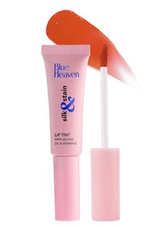 Blue Heaven Silk & Stain Lip Tint, With Jojoba Oil & Vitamin E, Long Lasting, Non Sticky, Transfer Proof Formula, Natural Finish, Brick Beauty, 8ml  - Image 2