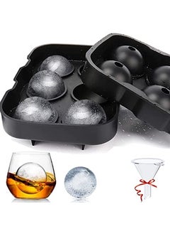 PAVITYAKSH PAVITYAKSH Whisky Ball 6 SEC Round Silicone Whiskey Ice Ball Maker Mould 6 Section Flexible Silicone Chocolate Mould with Lid for Whiskey & Cocktails Ice Ball Tray  - Image 3