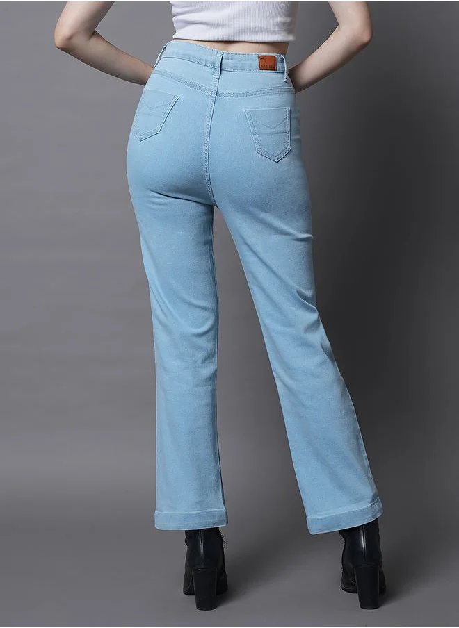 هاي ستار High Rise Straight Leg Stretchable Jeans by Styli