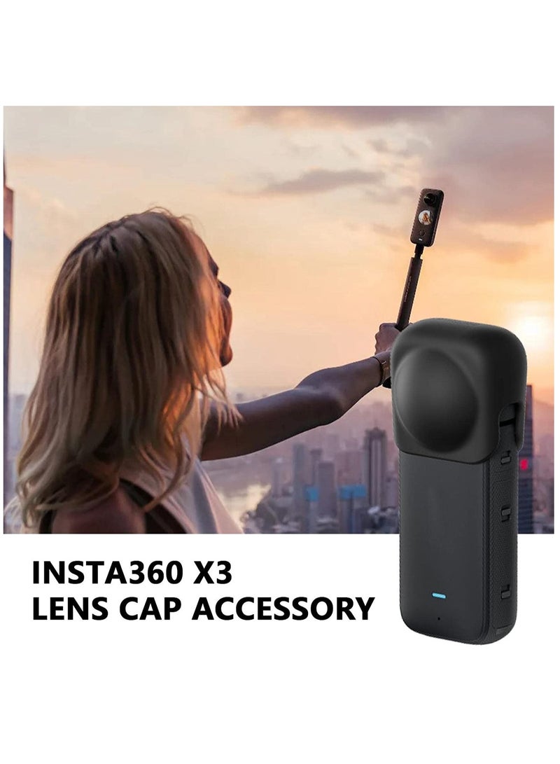 SOLARAE Silicone Lens Cover Protector Guards Replacement Dust-Proof Lens Protective Cap for Insta360 X3 Action Camera Accessories - Image 3