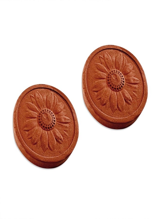 Fox Run Sunflower Brown Sugar Keepers, Set of 2 Terracotta Brown Sugar Savers - Image 1