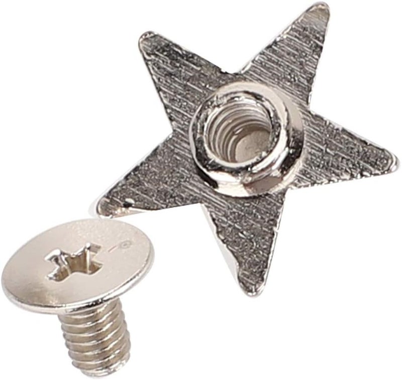 cheekyglo Star Shape Rivet Crafts Stud Button Zinc Alloy Rivet for Shoes Bags Leather Craft Clothing Decoration(Silverï¼\u2030 - Image 5