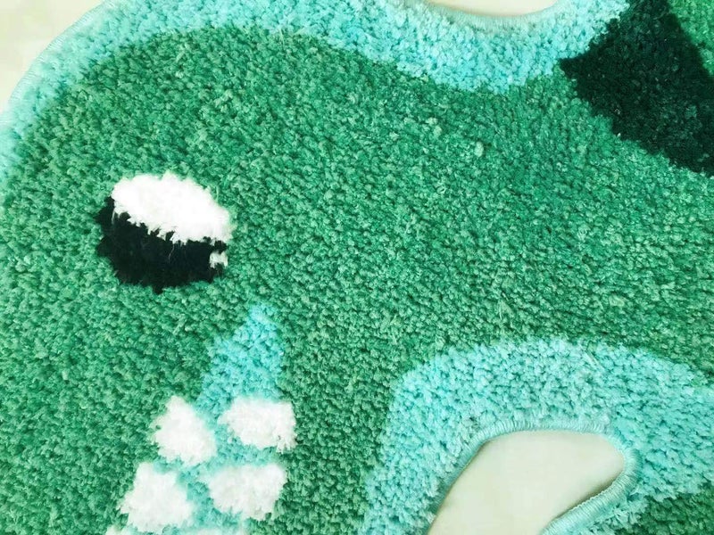 HYST 3.02x3.61ft T-Rex Dinosaur Shaped Design Bathroom mat,Showroom Bathmat,Non-Slip Bath Rugs,Play Carpet Area Rug,Photography Props,Dino Indoor Mat,Kids Area Mat,Kids' Room Décor - Image 2