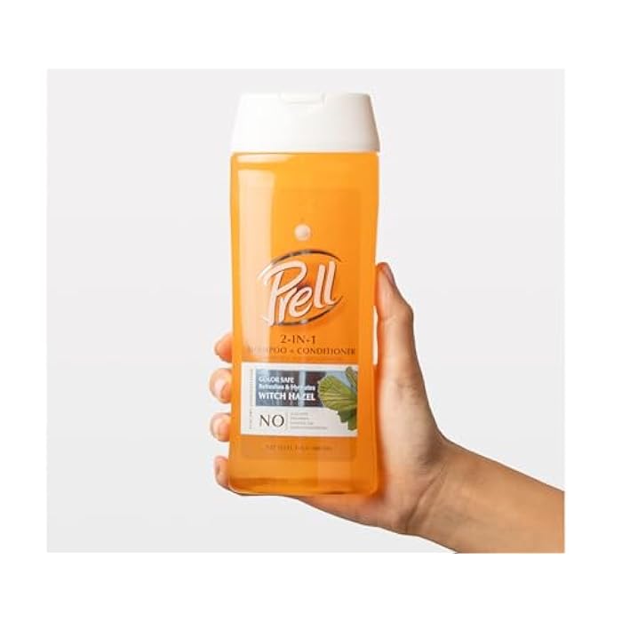 Prell Witch Hazel Color Safe Refreshes & Hydrates 2-in-1 Shampoo + Conditioner for Dry, Damaged Hair, 13.5 fl.oz - Image 4