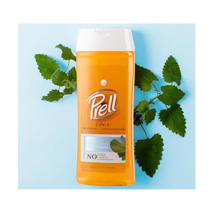 Prell Witch Hazel Color Safe Refreshes & Hydrates 2-in-1 Shampoo + Conditioner for Dry, Damaged Hair, 13.5 fl.oz - Image 3