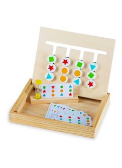 Y&D Montessori Learning Toys, Wooden Slide Puzzle, Color and Shape Matching Brain Teasers Logic Game, Logical Thinking Training Teaching Aids, Preschool Educational Toys for Kids Boys Girls Age 3-7  - Image 1